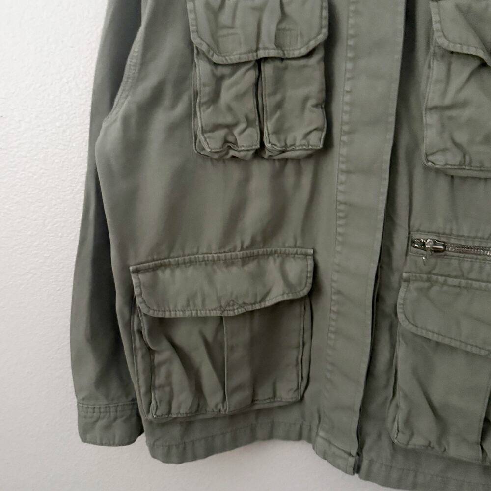 TOPSHOP x NORDSTROM | Olive Green Cargo Utility Jacket  Oversized | Medium - Picture 4 of 8